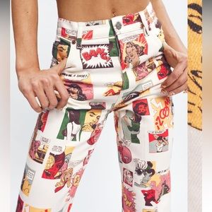 Reformation - Comic Strip High Rise Straight Jean